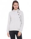 Campus Sutra Women's Cream High Neck Side Button Hoodie...