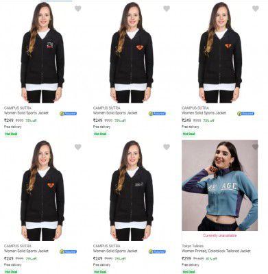 Upto 81% OFF - Campus Sutra Womens Jackets