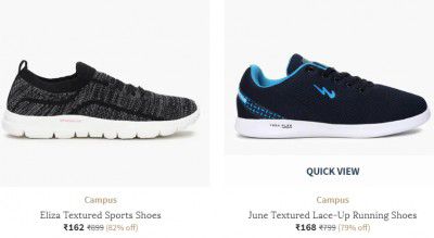 Ajio Footwear Loot : Upto 68% off on Campus Women's Shoes | Starts @Rs 208