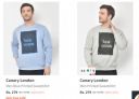 Canary London Men Blue Printed Sweatshirt Starting @ Rs. 454...