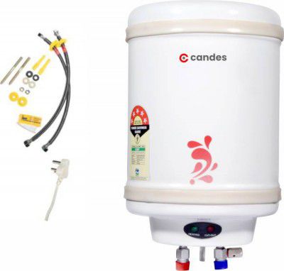 Candes 10 L Storage Water Geyser (10L Metal Storage Water Geyser, Ivory)