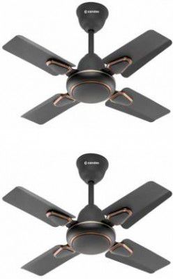 Candes Anti-Dust Ceiling Fan 3 Star 600 mm 4 Blade Ceiling Fan  (Coffee Brown | Pack of 2)