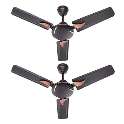 Candes Arena High Speed Anti-dust Decorative 405 RPM, 3 Star Rated Ceiling Fan 2 Yrs Warranty (900mm, 36 Inch Coffee Brown) Pack of 2