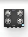 Candes Black Glass 4 Burner Gas Stove...