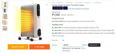Candes Heater for Room Fan Room Heater