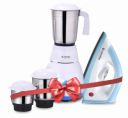 Candes Imperial 550 Watt 3 Jar Mixer Grinder and 1000 Watt Dry Iron Super Combo (White, Blue)...