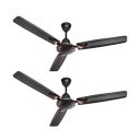 Candes Lynx Ceiling Fans for Home 1200mm / 48 inch | BEE Star Rated, High Air Delivery, Noiseless & Energy Efficient | 1+1 Years Warranty | Pack of 2 (Coffee Brown)...