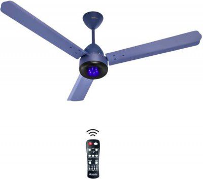 Candes Majestic LED Light Indicator 5 Star 1200 mm 3 Blade Ceiling Fan  (BLDC Motor with Remote | Blue Black | Pack of 1)