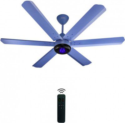 Candes Phantom LED Light 5 Star 1200 mm 6 Blade Ceiling Fan (BLDC Motor with Remote | Blue Black | Pack of 1)
