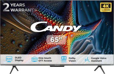 CANDY 165 cm (65 inch) Ultra HD (4K) LED Smart Google TV 2023 Edition with Dolby Atmos & Dolby Vision  (CA65U50LED)