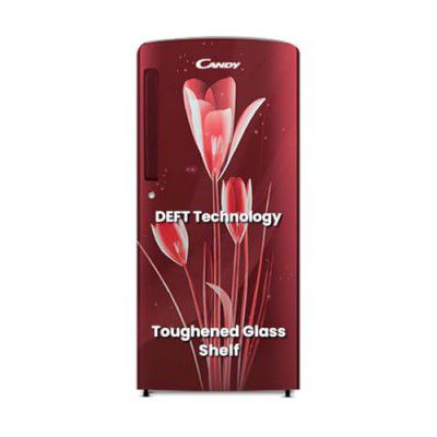 [Extra Rs 2750 OFF | 2025 Model] CANDY 185 L Direct Cool Single Door 2 Star Refrigerator (Red Lily CSD1962RL)