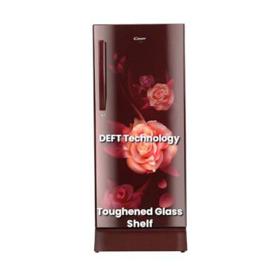 [Extra Rs 1750 Off] CANDY 190 L Direct Cool Single Door 5 Star Energy Efficient Refrigerator with Base stand Drawer (Red Rose, CSD2005DRF)