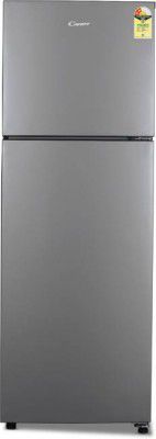 CANDY 240 L Frost Free Double Door 2 Star Refrigerator (Moonsilver, CDD2652MS)