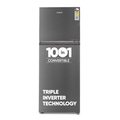 Candy 328 L, 2 Star, Convertible 10-in-1, Frost Free Double Door Refrigerator (CDD3532MS)
