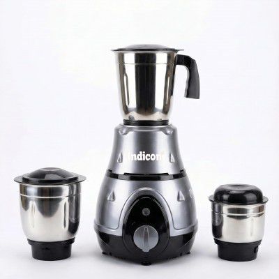 Candy 650W Mixer Grinder | 3 Stainless Steel Jars | Powerful Motor | 3-Speed Control | Grey (Grey)