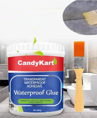 CANDY KART 300gm Crack Seal Glue with Brush | Transparent Waterproof Solution for Roof Leakage