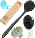 CANDY KART4-in-1 Soft Silicone Bath Brush Set...