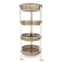 Candy Round Trolley 4 Layers | Kitchen Organizer | Vegetable Stand for Kitchen | 33.5 X 33.5 X 79 cm | Green...