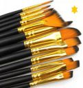 CANECH Artist Professional Nylon Painting Pens/Brush Acrylic Oil Watercolor  (Set of 1, Black, GOLDEN)...