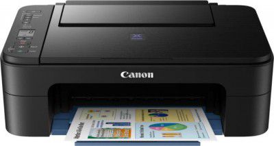 Canon PIXMA E3177 Multi-function WiFi Color Printer (Black, Ink Cartridge)