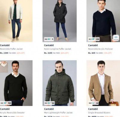 Upto 76% OFF - Cantabil Clothing And Accessories | Starts At ₹239