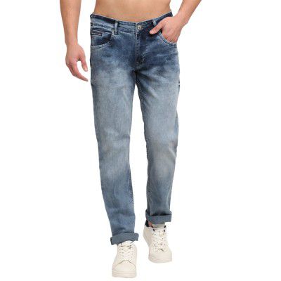 Cantabil Men Blue Cotton Regular Fit Casual Jeans (MDNM00154-HILLIUM)