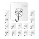 CANVAS PVC Wall Hooks, Pack of 15, Transparent...