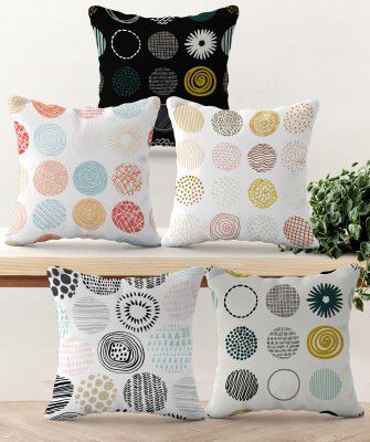 Canvas Set of 5 Designer Decorative Throw Pillow/Cushion Covers