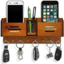 CAPIO ART GEOMETRIC multipurpose design Wood Key Holder  (8 Hooks, Brown)...