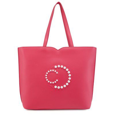Caprese Pink Cloud Tote Medium Pink Solid Women's Office Handbag