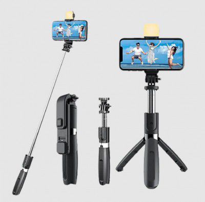 Capture Magiic 24 70cm Adjustable Bluetooth Selfie Stick for Mobile with Remote (360 Degree Rotatable, Black)