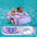 BOffer Car Baby Pool Float, Thick PVC Baby Swim Floats (Pink)...