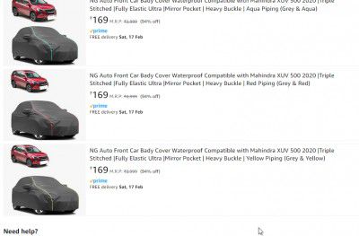 Car Bady Cover Flat @ ₹169 | Upto 95% Off