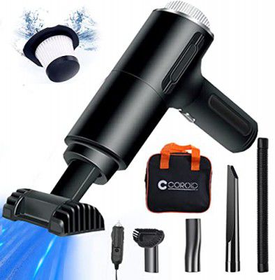 Car Vacuum Powerful Portable & High Power 12V Car Handheld Vacuum Cleaner for Car and Home Wet and Dry Car Vacuum Cleaner Multipurpose Vaccum Cleaner (Car Vacuums) (AYSIS ORENGE)