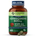 Carbamide Forte Ashwagandha KSM66-600 mg I KSM 66 Ashwagandha Supplements Support Stress Management & Muscle Recovery I ashwagandha tablets for Men & Women - 60 Tablets...