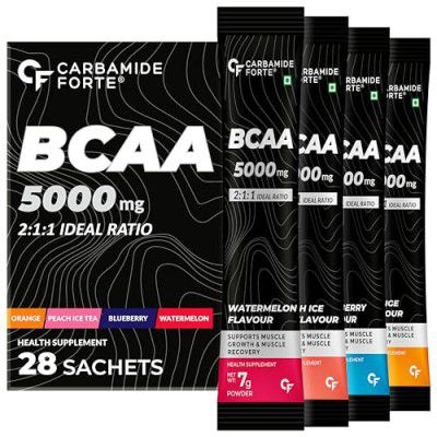 Carbamide Forte BCAA Powder 5000mg 28 Sachets | BCAA Supplements For Women & Men