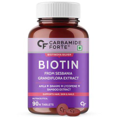 Carbamide Forte Biotin Tablets for Hair Growth with Amla 90 Veg Tablet