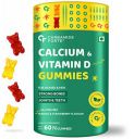 Carbamide Forte Calcium with Vitamin D Gummies for Men & Women| Calcium Gummies for Women & Men for Stronger Bones, Joints & Teeth & Immunity - Mango & Strawberry Flavour - 60 Veg Gummies...