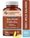CARBAMIDE FORTE Salmon Fish Oil Omega 3 Capsules 1000 mg with EPA 180mg | Fish Oil Capsules  (150 Capsules)...
