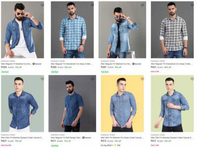 Flipkart : Upto 85% OFF - Carbonn Cloth Casual Shirts
