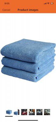 Carcraze Microfiber Super Absorbent Small Wipes, 500 GSM 20X30 Cms 5 Piece Grey! Silk Banded Edge Towel Set Extra Thick Microfiber Cleaning Cloths Perfect for Bike & Car.