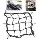 CareFlection Universal Bungee Cargo Luggage Net Holder - Strong and Elastic 30 x 30cm Mesh Soft Rope Straps for Holding Bags, Helmet, Luggage or Box for Bikes, Scooter, Cycle, Cars (Water Proof) Black...