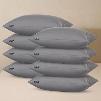 CareFoam Height Adjustable Microfiber Sleeping Pillows – Set of 8 | 16" x 24"| Soft, Supportive & Washable | Ideal for Back, Side & Stomach Sleepers | Grey