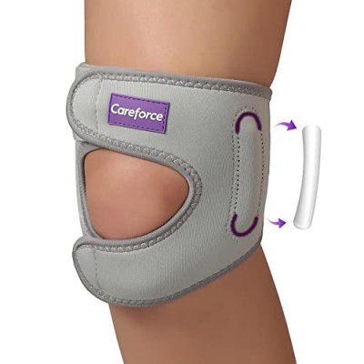 Careforce Knee Brace for Men with Side Pads for Meniscus Tear Pain Relief Adjustable Knee Support for Men Tendon Support Knee Caps for Women, Knee support for Women with 4 Support pad FreeSize Pack-1
