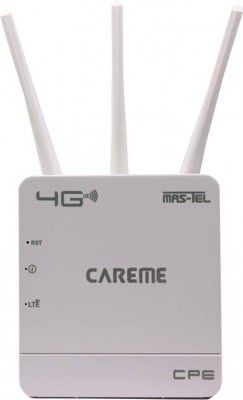 CareME External Triple Antenna 300Mbps 4G Ultra Speed Ram 512 mb 4G Router  (Sim Based)  (White)