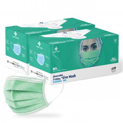 Careview CARE VIEW N95 N95 SITRA Approved (Green, Pack of 100) 