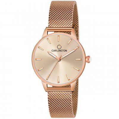 Carlington Analog Watches for Women with mesh Strap - CT 2007