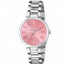 Carlington Analogue Women's Watch (Pink Dial Silver Colored Strap)...