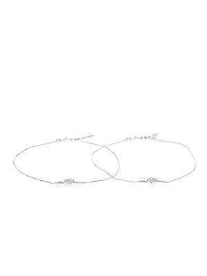 Carlton London 925 Sterling Silver Anklets