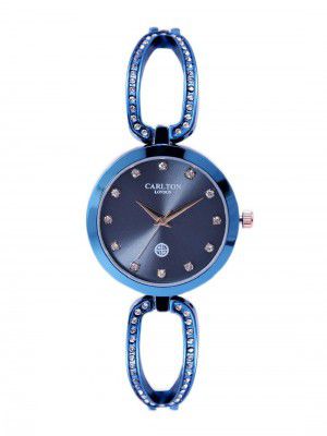 Carlton london Analog Blue Dial Women's Watch-CL017BBLB